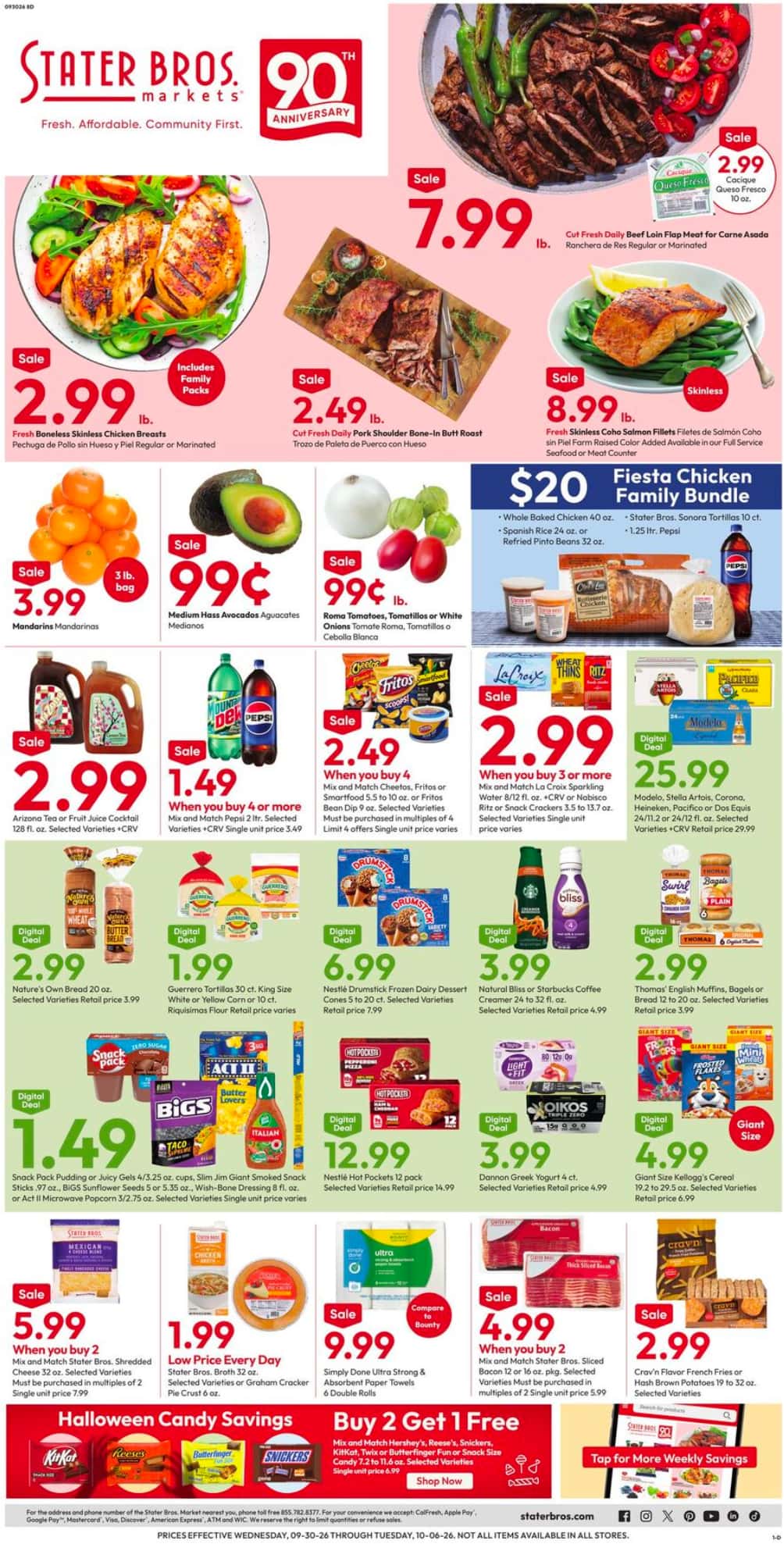 Stater Bros. Weekly Ad (October 14 - 20, 2026) Preview - Image 1 Sept. 30 - Oct. 6