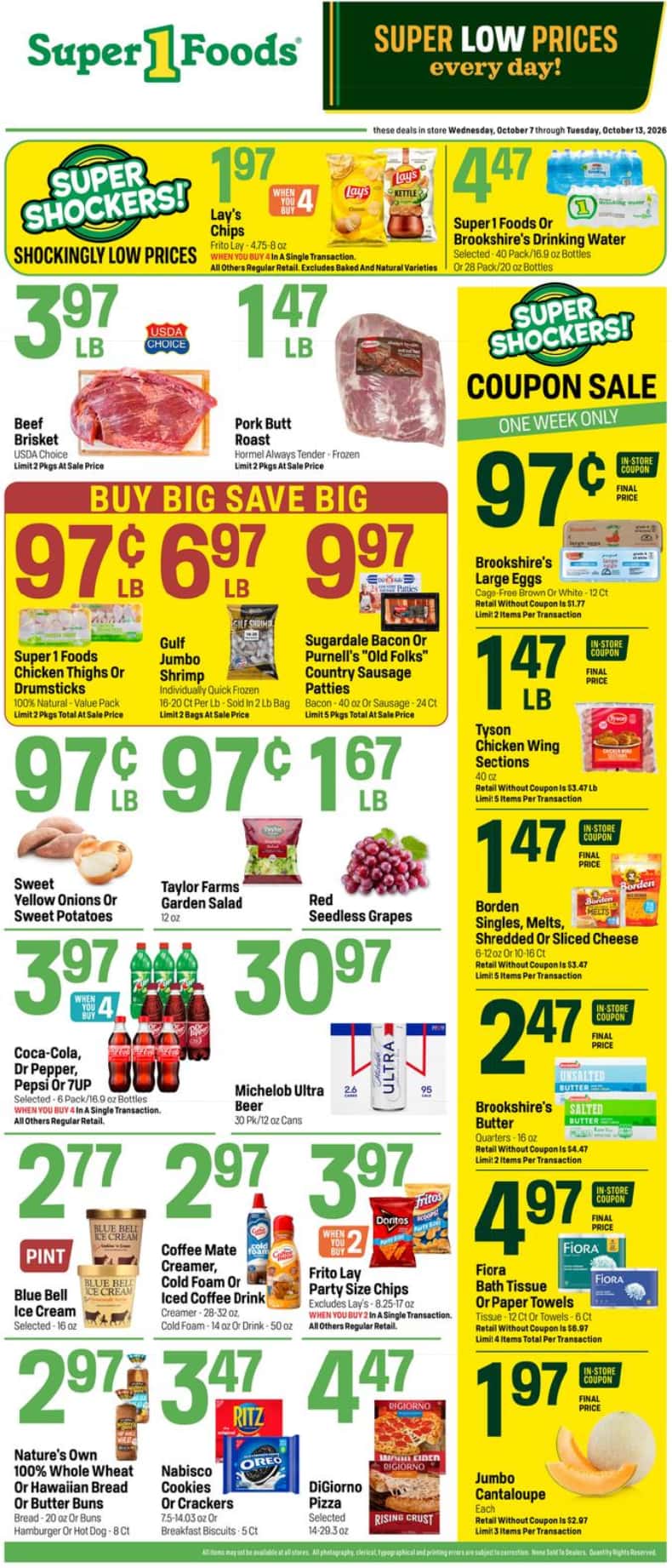 Super 1 Foods Weekly Ad (October 14 - 20, 2026) - Image 1 Oct 7 - 13