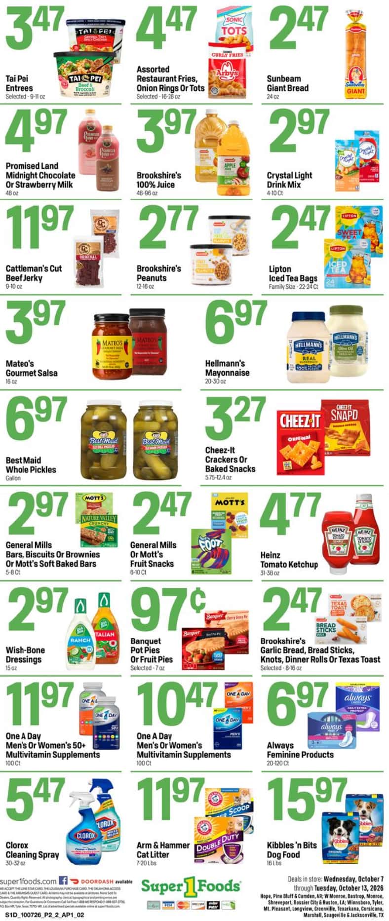 Super 1 Foods Weekly Ad (October 14 - 20, 2026) - Image 2 Oct 7 - 13