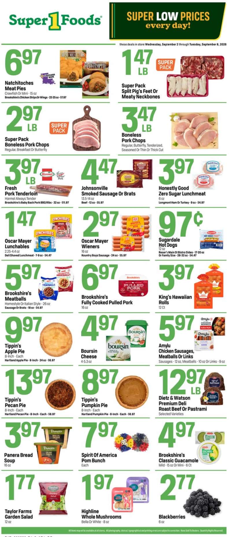Super 1 Foods Weekly Ad September 2 - 8, 2026 - Image 1 September 2 - 8