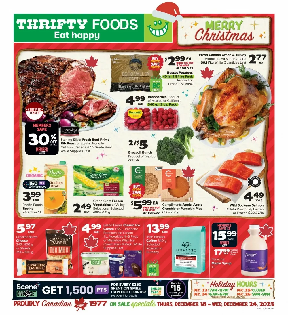 thrifty foods flyer december 18 24 1