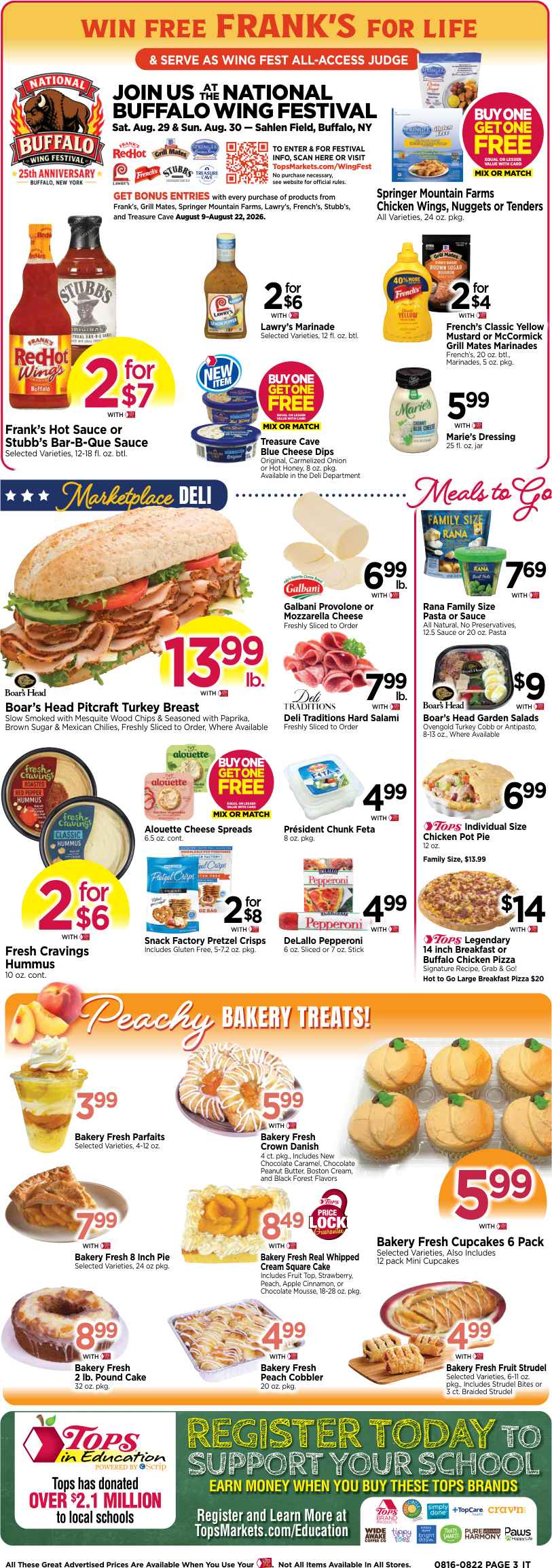 Tops Weekly Ad August 23 - 29, 2026 - Image 1 August 16 - 22