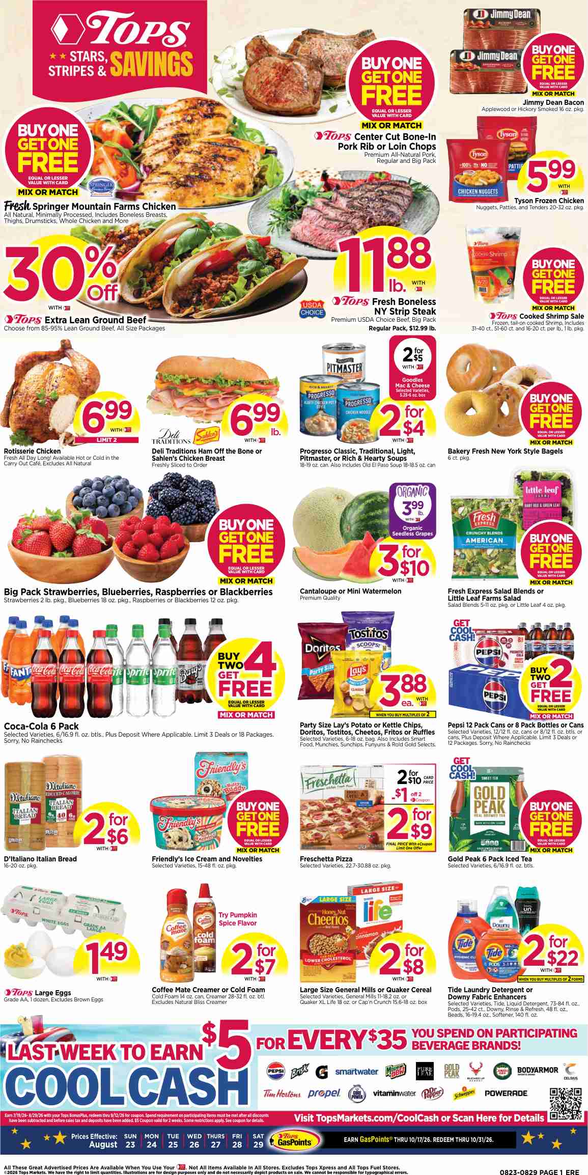 Tops Weekly Ad August 23 - 29, 2026 - Image 1 August 23 - 29