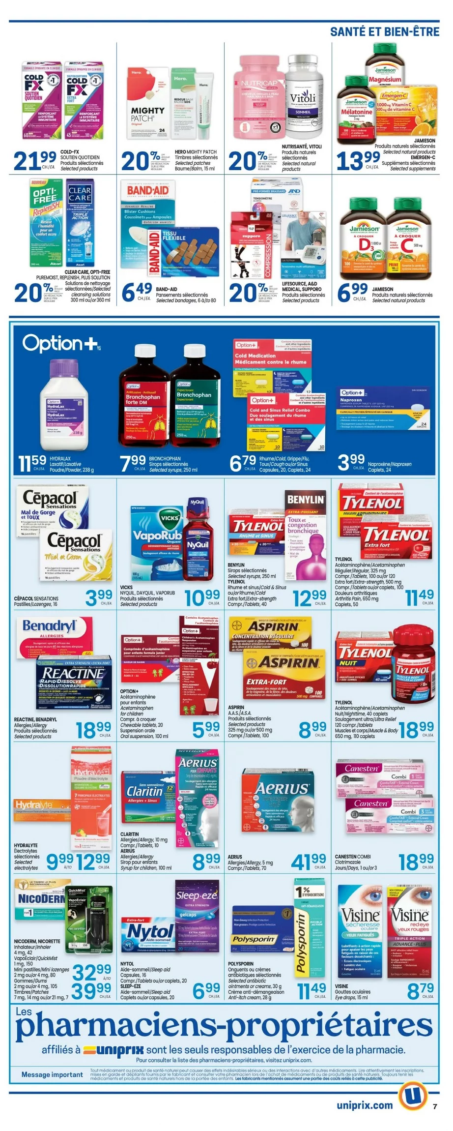 uniprix flyer december 18 24 circulaire 7 13840770