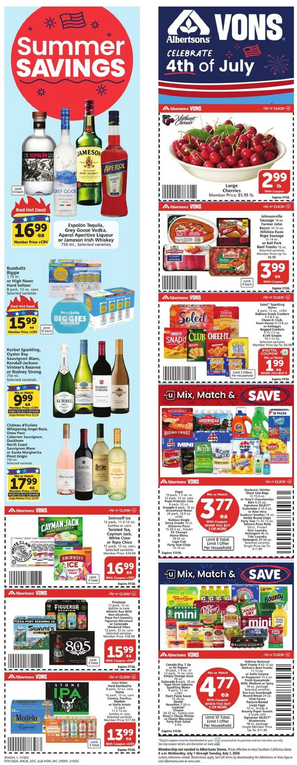 Vons Weekly Ad July 15 - 21, 2026 - Image 2 July 1 - 7