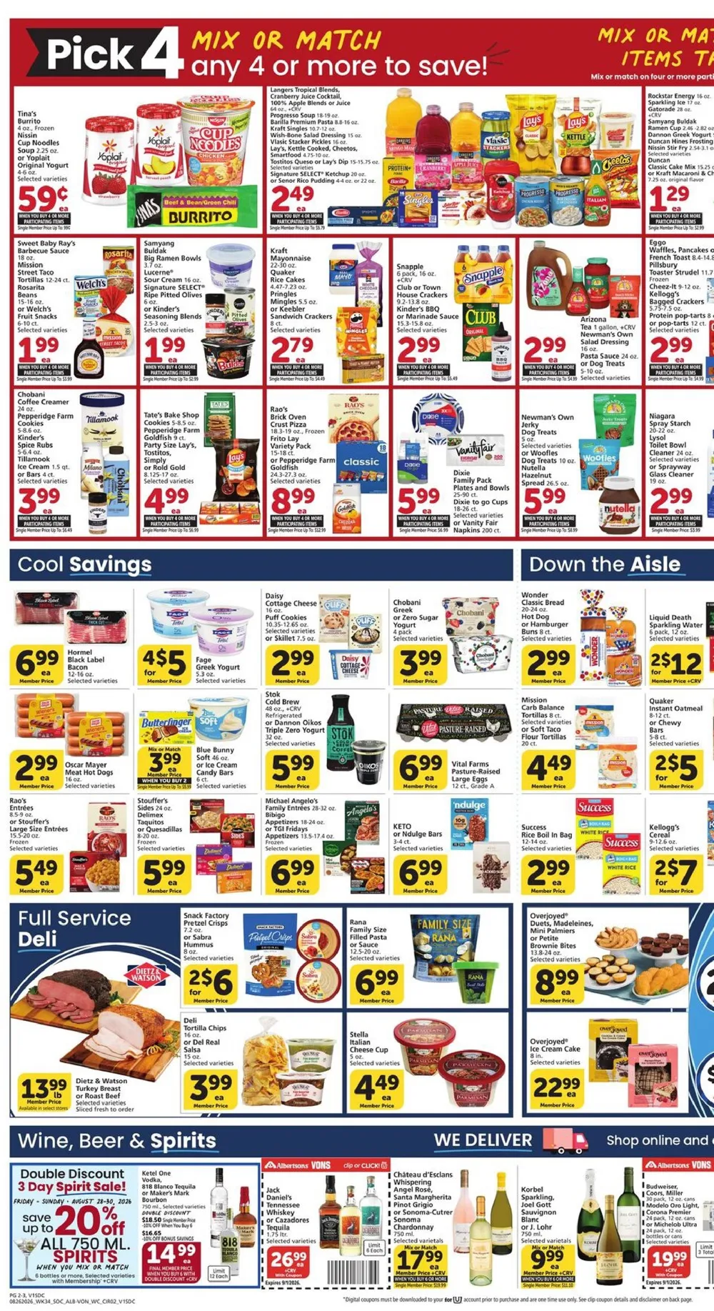 Vons Weekly Ad August 26 - September 1, 2026 - Image 1 August 26 - September 1
