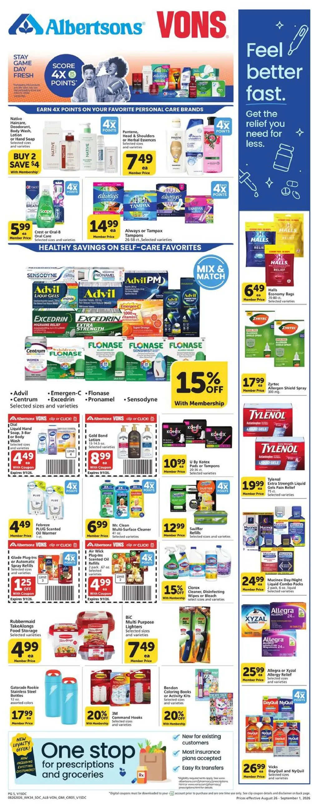 Vons Weekly Ad August 26 - September 1, 2026 - Image 1 August 26 - September 1