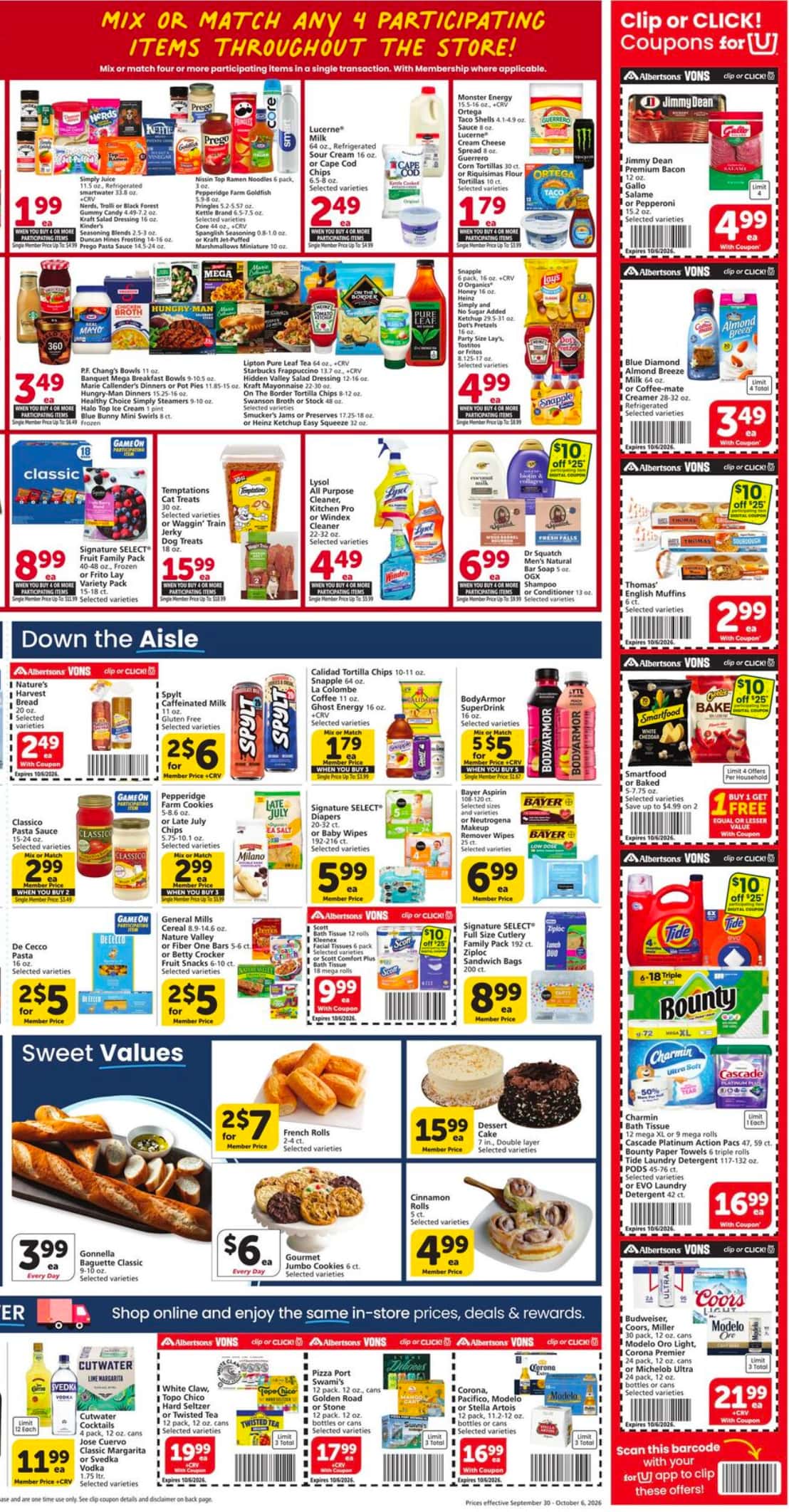 Vons Weekly Ad (October 14 - 20, 2026) Preview - Image 1 Sept. 30 - Oct. 6