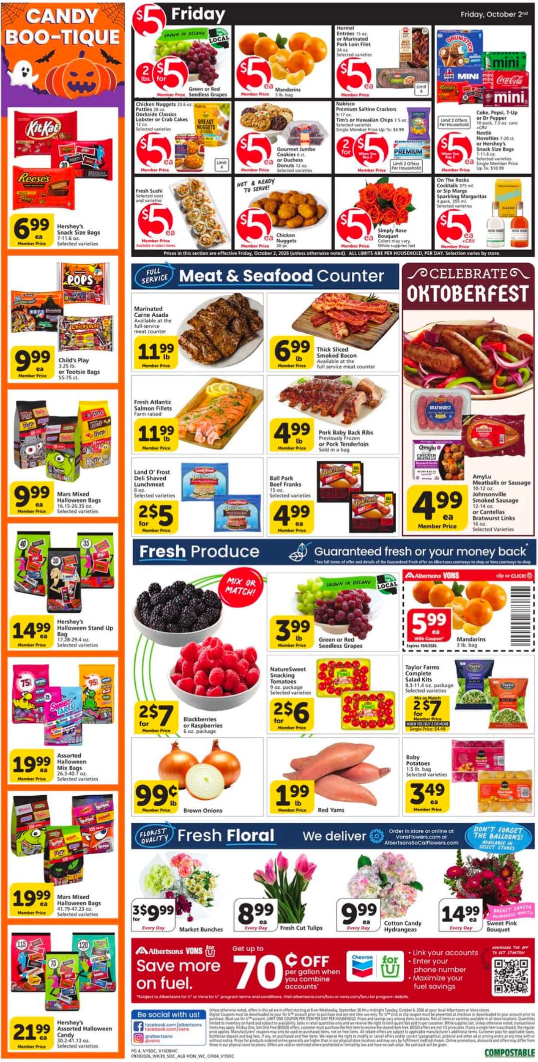Vons Weekly Ad (October 14 - 20, 2026) Preview - Image 2 Sept. 30 - Oct. 6