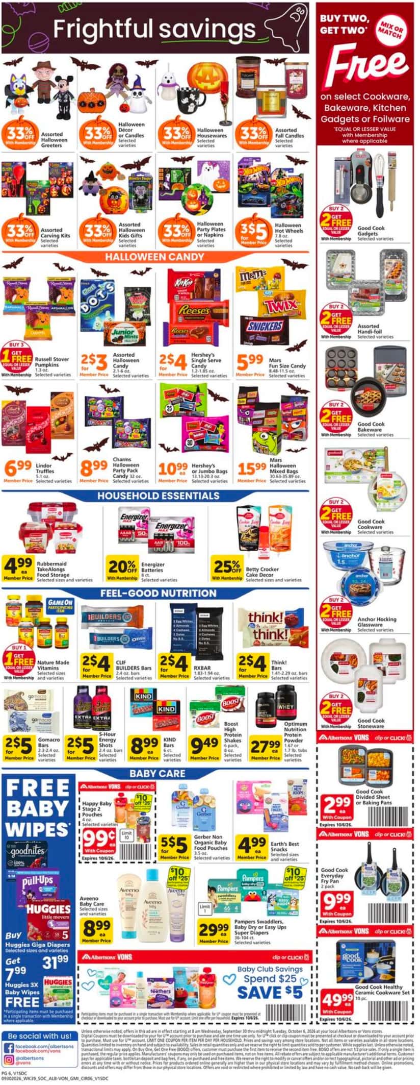 Vons Weekly Ad (October 14 - 20, 2026) Preview - Image 2 Sept. 30 - Oct. 6