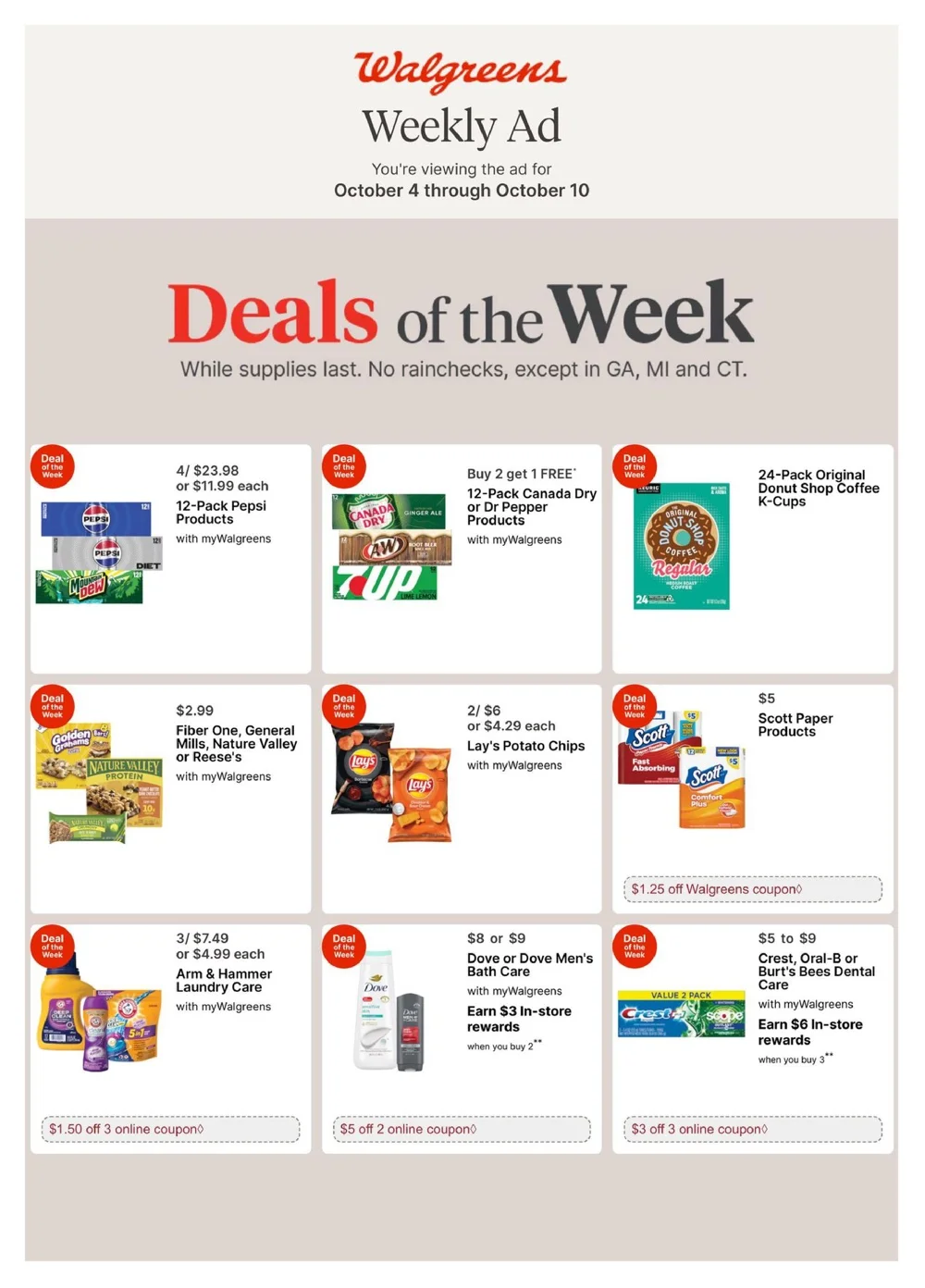 Walgreens Weekly Ad (Oct 11 - 17, 2026) Sneak Peek - Image 1 October 4 - 10