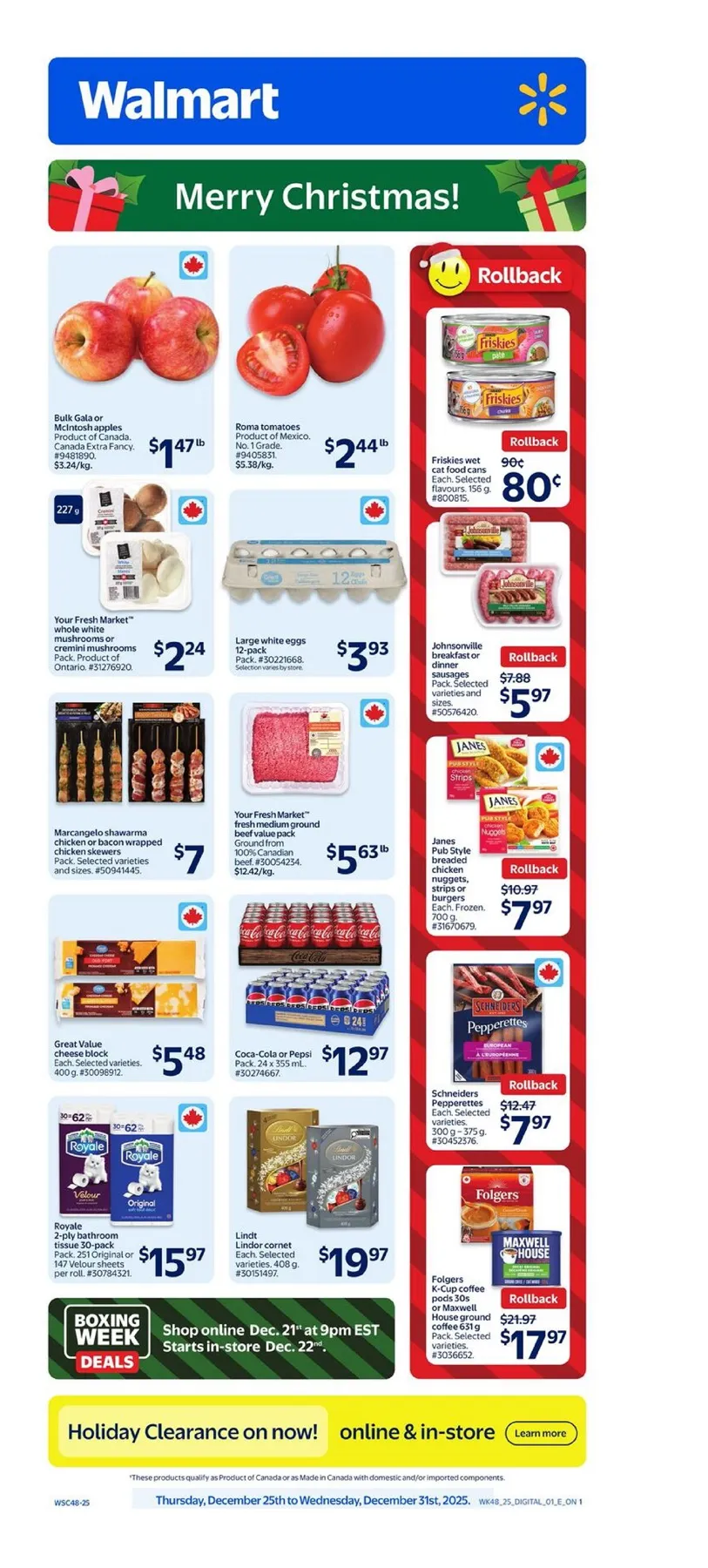 walmart flyer 25 31 01